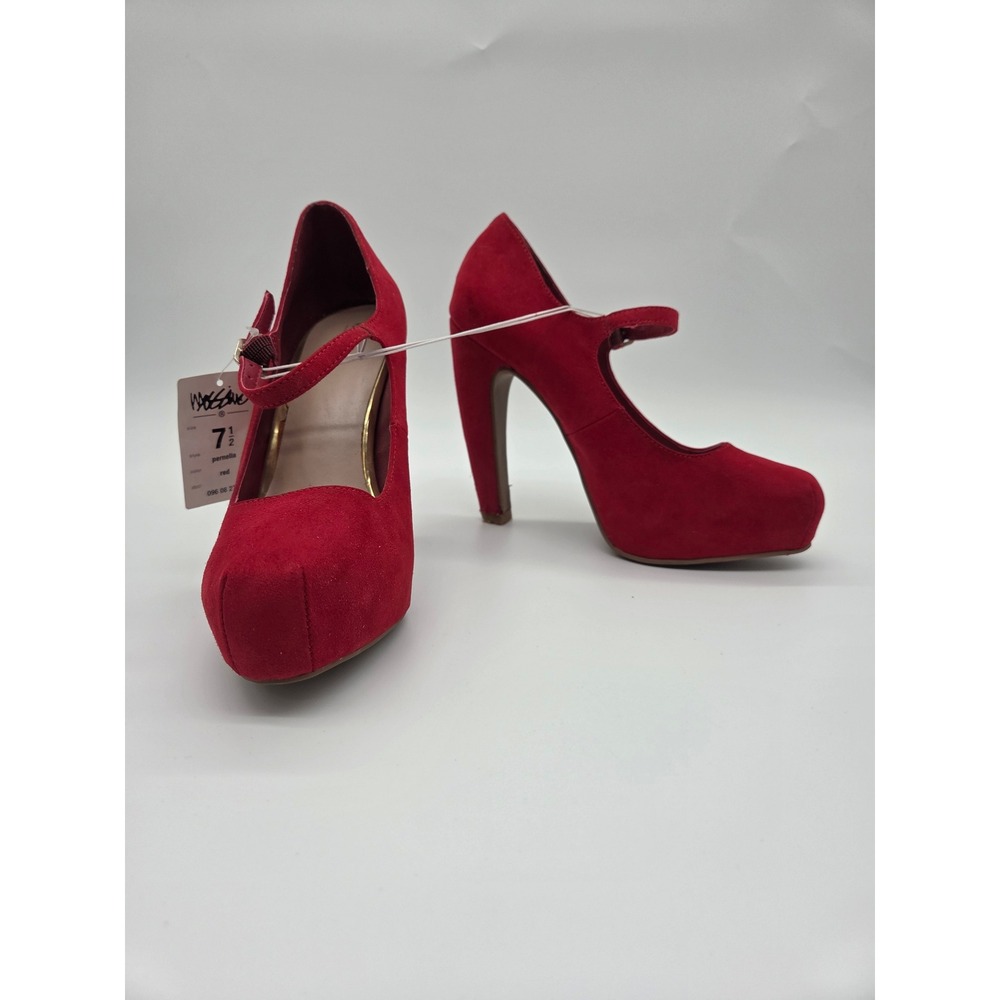 Womens Mary Jane Heels 7.5 Red New‎ Pernella Platform Pump Mossimo 096-08-2751